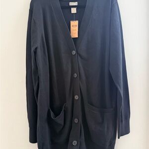 Duluth Trading Co Black Cardigan Sweater